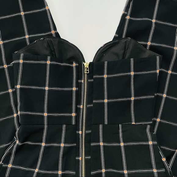 Shona Joy Paralleled Jumpsuit Plaid Check‎ Bustier - Picture 8 of 11